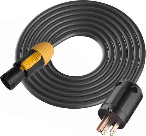 Vista 8 de IP65 profesional construido a mano 12 AWG macho NEMA5-15P a SAC3FX PowerCON Cable verdadero (3 pies) P65 Profeesional Hand-Built for LED Screen
