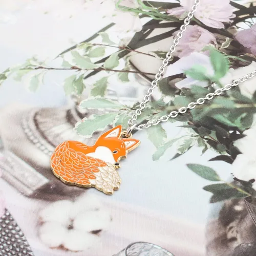 Vista 5 de WSNANG Bonitos aretes de animales salvajes, regalo para amantes de los zorros, divertidos regalos de zorro para mujer