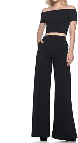 Vista 2 de Pantalones acampanados de yoga para mujer pantalones elásticos de teñido anudado cintura alta talla grande pantalones palazzo largos y anchos