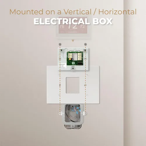 Vista 5 de ANTOBLE THP2400A1027W - Placa trasera de placa de pared para termostato, color blanco, compatible con termostato Honeywell