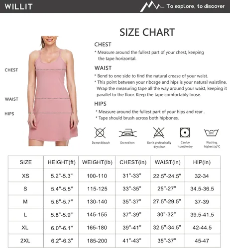Vista 7 de Willit Vestido de tenis para mujer, sin mangas, con pantalones cortos interiores, 4 bolsillos