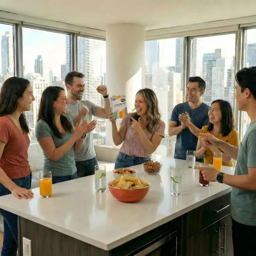Vista 10 de GENSMAK! Juego de fiesta - Atractivo juego de trivia multigeneracional con pistas cómicas - Divertido para familiares y amigos, adultos