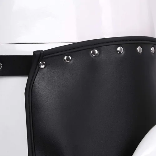 Vista 5 de YONGHS - Cinturón de cuero para hombre, diseño de caballero vikingo, estilo medieval