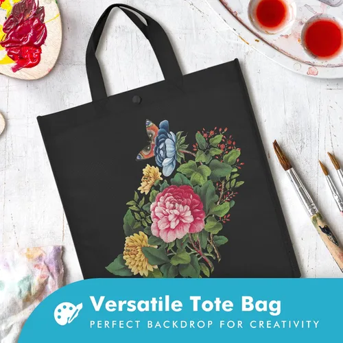 Vista 6 de Bolsa para comestibles reutilizable, paquete de 10 unidades, Negro