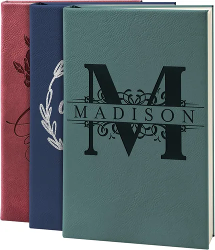 Vista 13 de Personal Leather Journal Notebooks 12 Design, 9 Color - Black Journal for Women, Men - Custom Notebook to Write in - Diary for Girls, Women