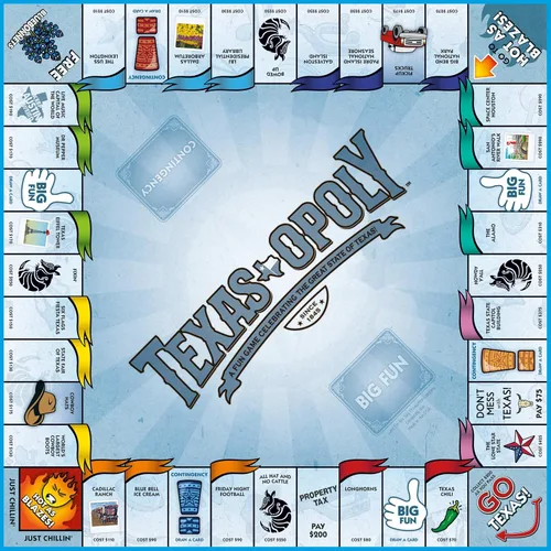 Vista 4 de Late for the Sky Texas-opoly Game, 96 meses a 9600 meses