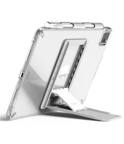 Vista 10 de Ringke Excelente soporte universal para tableta, acción de resorte, ajustable, delgado, soporte adhesivo multiángulo para iPad, tabletas Android