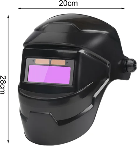 Vista 7 de Casco de soldadura Solar Powered Auto oscurecimiento LCD claro soldadura molienda campana de seguridad engranaje negro