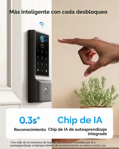 Vista 3 de eufy Security Smart Lock C220, cerradura de puerta de entrada sin llave