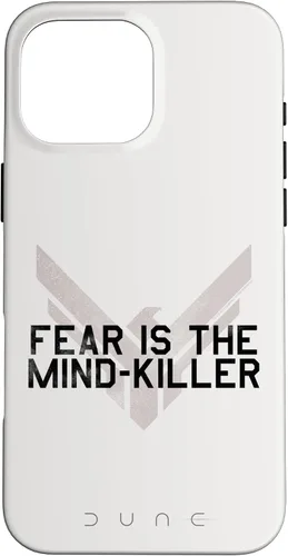 Vista 7 de iPhone 16 Pro Dune (2021) - El miedo es el asesino de la mente - Carcasa blanca Atreides