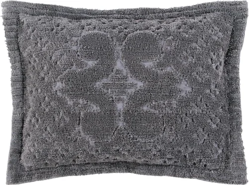 Vista 51 de Better Trends Colección Ashton - Colchas de chenilla con mechones, tamaño individual, color negro, 100% algodón, diseño de medallón de chenilla