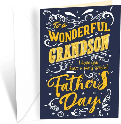 Vista 10 de Prime Greetings Tarjeta del día del padre para hermano, hecha en Estados Unidos, ecológica, tarjeta gruesa con sobre de primera calidad de 5 x 7.75
