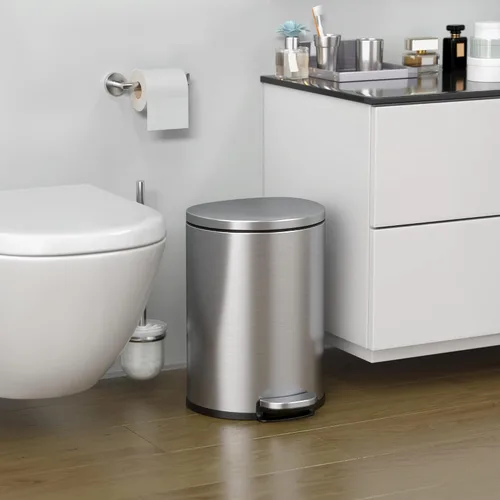 Vista 2 de iTouchless SoftStep - Cubo de basura delgado de 3 galones con filtro de olor y cubo interior extraíble, acero inoxidable de 11 litros que ahorra