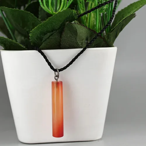 Vista 5 de Gempires - Collar con colgante de corazón natural y barra con cordón adicional, joyería hecha a mano, cadena ajustable de 18 + 2 pulgadas