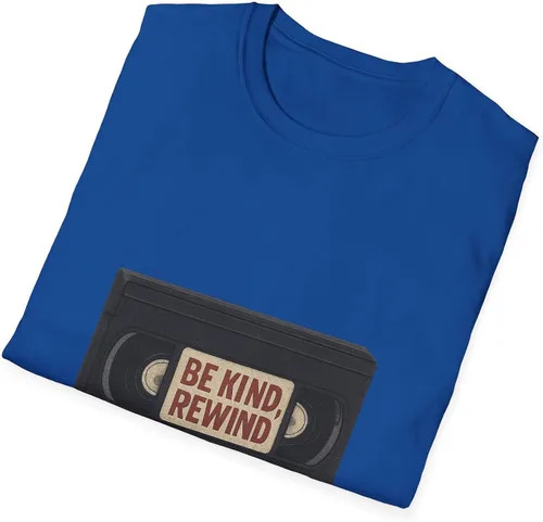 Vista 4 de Be Kind Rewind VHS Tape T-Shirt Retro 80s 90s Nostalgia Royal