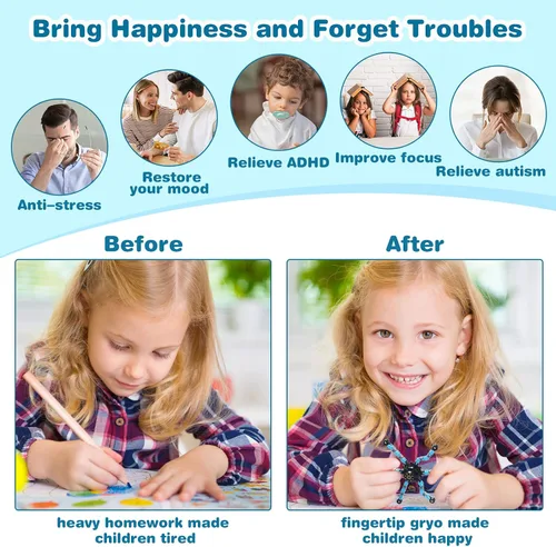 Vista 3 de Paquete de 12 juguetes giratorios transformables para niños y adultos, divertidos juguetes sensoriales para aliviar el estrés para niñas y niños