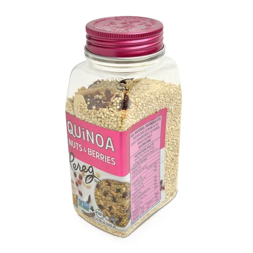 Vista 5 de Pereg Quinoa con nueces y bayas (10.58 onzas x 6 unidades) Granos de quinua Vegano, sin OMG, sin gluten y certificado Kosher Grano entero