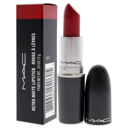 Vista 4 de MAC Lápiz labial retro mate Ruby Woo, 1 unidad, multicolor, 0.10 onzas