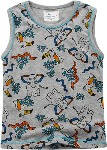 Vista 3 de Camisetas sin mangas de algodón suave para niños pequeños, paquete de 3