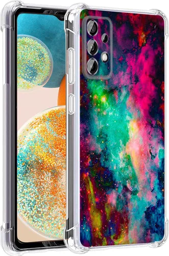 Vista 18 de Funda para Galaxy A23 5G, diseño de flores de mariposa azul, protección contra caídas, a prueba de golpes, carcasa protectora de cuerpo completo