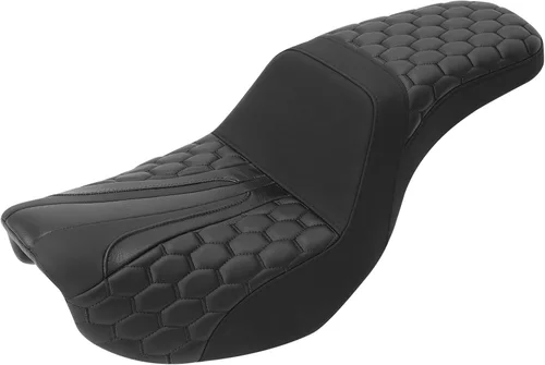 Vista 35 de C.C. RIDER Asiento para Conductor y Pasajero Asiento de Elevación Compatible con Harley Dyna Street Bob FXDB Low Rider FXDL/FXDLS Super Glide Custom