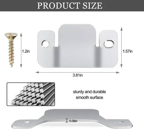 Vista 2 de DEEPDREAM 12 conectores seccionales de sofá de metal, clips de sofá, conector de muebles entrelazados con 28 tornillos