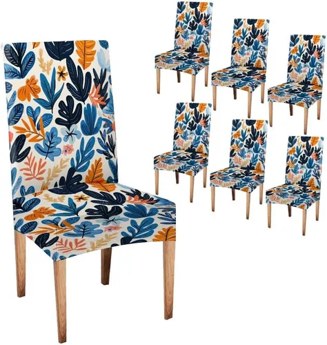 Vista 12 de CAPSCEOLL Fundas para sillas Parsons de elastano, súper ajuste, extraíbles y lavables, para sillas de cocina, fundas protectoras para comedor