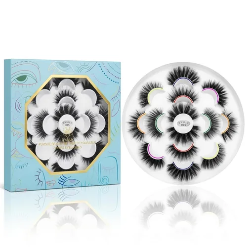 Vista 12 de Pestañas postizas naturales de visón 6D, aspecto dramático, pestañas postizas esponjosas, extensión de maquillaje, pestañas largas hechas a mano