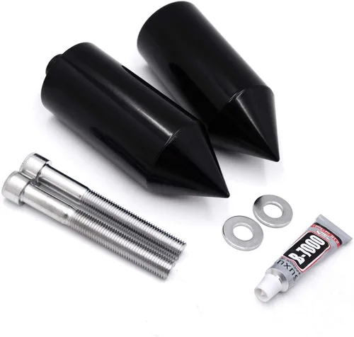 Vista 5 de Protector de deslizamiento de marco con puntas, protector contra caídas, aluminio negro para Yzf 600R Thundercat 96-07 [N/P: MT290-012]