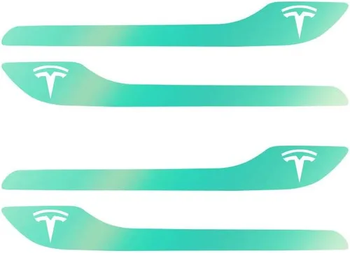 Vista 34 de IPG Kit de 4 calcomanías para manija de puerta de Tesla Model 3/Model Y (juego de 4) con logotipo de Tesla (fibra de carbono negra)