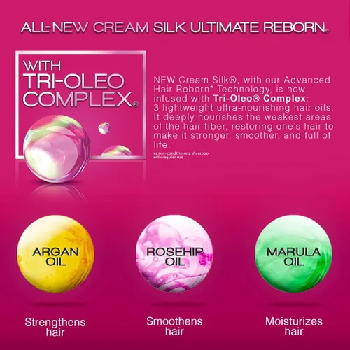 Vista 6 de Lote de 2 acondicionadores Cream Silk destacados recto para cabello liso Creamsilk 6.1 fl oz