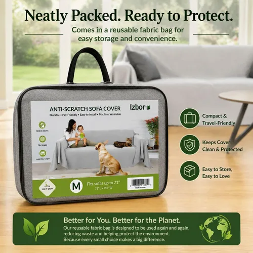 Vista 10 de Protector de muebles antiarañazos para gatos, protector de sofá antiarañazos, antideslizante e impermeable (no se estira), protección de sofá apta