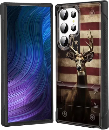 Vista 55 de Funda para Galaxy S24 Plus con soporte, doble capa híbrida de policarbonato duro y silicona suave, resistente a prueba de golpes, funda protectora