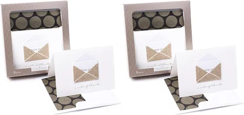 Vista 7 de Hallmark Signature - Tarjetas de agradecimiento doradas, escritura dorada (10 tarjetas con sobres)