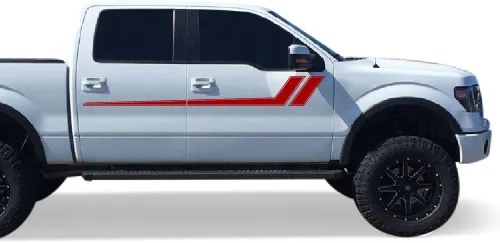 Vista 7 de Kit de calcomanías gráficas de vinilo para puerta superior de carreras, compatible con Ford F150 Series 2009 -Presente (negro)