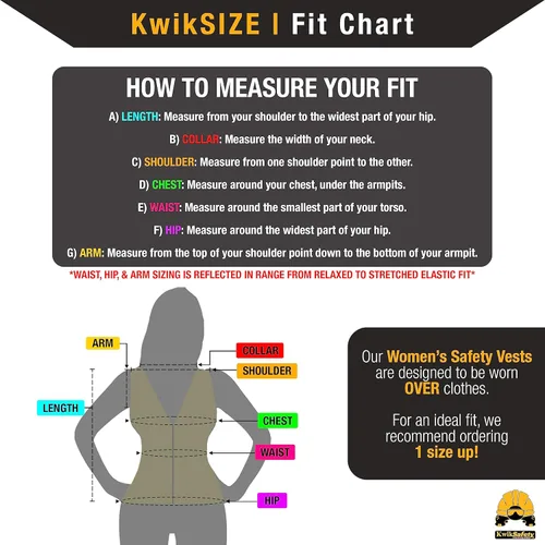 Vista 2 de KwikSafety FIRST LADY - Chaleco de seguridad para mujer [amarillo, L] + paquete de casco blanco con carcasa de tortuga