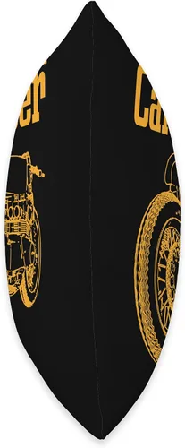 Vista 2 de American Cafe Racer Motorcycle Apparel and Merch Cafe Racer Biker Men Women Adult Teens Boys Girls Kids Youth Throw Pillow, 16x16, Multicolor