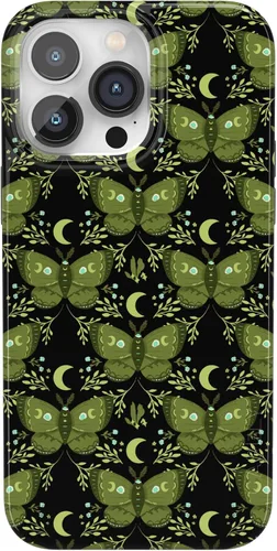 Vista 185 de Casely Funda para iPhone 14 Pro Max All Boo'd Up Fantasma púrpura Compatible con MagSafe Diseño clásico ultrafino