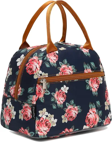 Vista 21 de Bolsa de almuerzo aislada FlowFly - Bolsa de asas organizadora para mujeres/hombres, Alpaca
