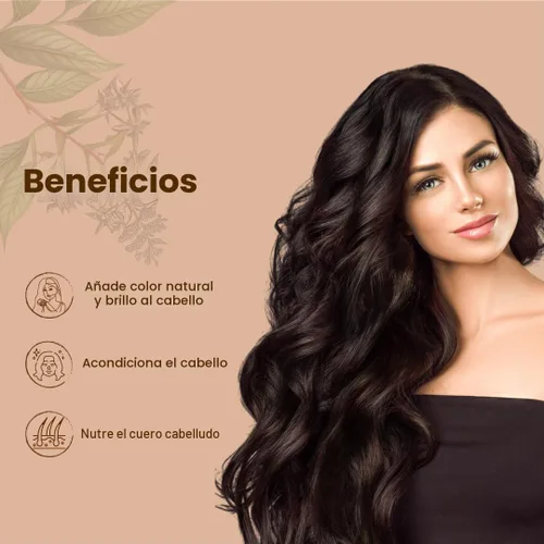 Vista 3 de Just Jaivik Polvo de henna (Lawsonia Inermis) para el cabello - 100% natural, certificado orgánico por la USDA por OneCert Asia, sin productos