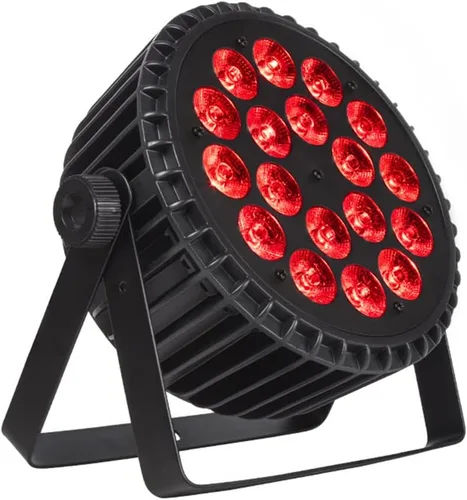 Vista 10 de Aleación de aluminio Led Flat Stage Par 7x18W Luces de escenario DJ con control Dmx512 RGBWA UV 6in1 luces, bueno para escenarios de DJ, clubes