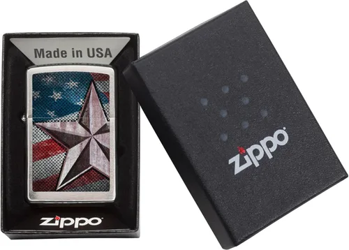 Vista 6 de Zippo encendedores con la bandera de EE. UU.