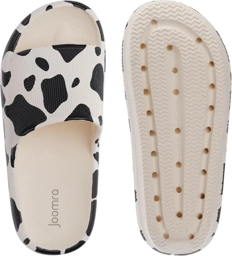 Vista 6 de Joomra - Sandalias acolchadas tipo pantuflas para mujeres y hombres, antideslizantes, de secado rápido, sandalias para baño, con suela gruesa