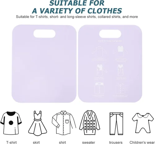 Vista 6 de VICASKY Tabla plegable para camisas, carpetas de ropa, carpetas de plástico para lavandería, herramientas auxiliares para el hogar, lavandería