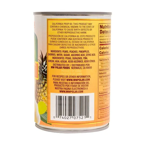 Vista 3 de MW Polar Fruta enlatada, cóctel de frutas en sartén ligero, 15 onzas (paquete de 12)
