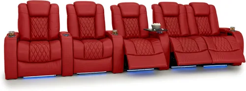 Vista 172 de Seatcraft Asiento de cine en casa Diamante Marrón Reclinable Individual