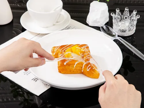 Vista 5 de 360 piezas de cubiertos de plástico transparente resistente, 150 tenedores, 150 cucharas, 60 cuchillos, libres de BPA, resistentes al calor, juego