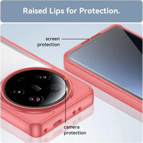 Vista 2 de Funda transparente para Xiaomi 13 Ultra, funda Mi 13 Ultra 2304FPN6DC con protector de pantalla HD, a prueba de golpes de PC duro transparente +