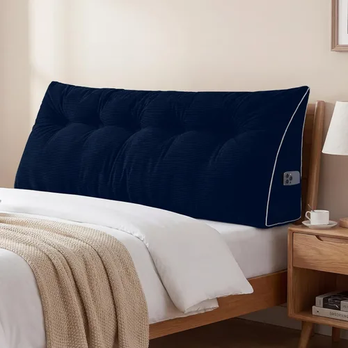 Vista 58 de Sasttie Almohada de Cabecera Full, Almohada de Cuña Cabecera para Sentarse en la Cama, Soporte de Respaldo Cojín Triangular para Leer - Cuenta