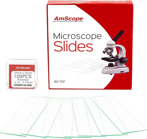 Vista 3 de AmScope BS-72P-100S-22 – 72 unidades de portaobjetos de microscopio prelavados, en blanco